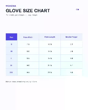 手套尺码表模板模板预览